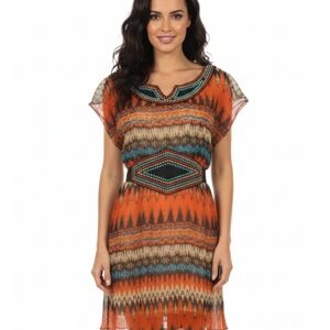 Freelance multi colored   pleated dress size large